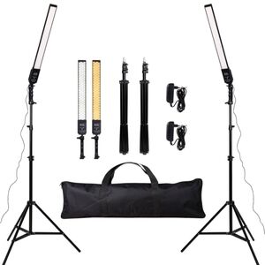 LED Studio Lighting Kit with Adjustable Stands